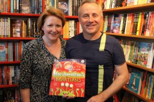 Charlotte and Adam with the very funny Marshmallows for Martians