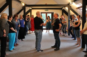 Jonny Zucker and Joe Friedmann improvise a scene - modesty forbids me to explain what was going on!