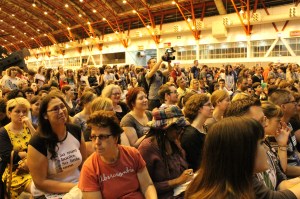 The audience for one of the panel events