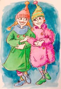 Cathy and me! (though sadly I don't actually wear such funky clothes BUT I WILL GET SOME IMMEDIATELY)