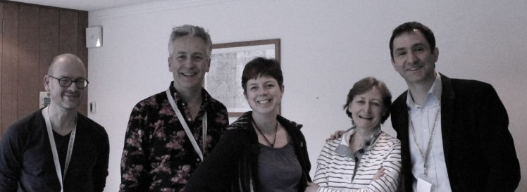 Dave Shelton, John Dougherty, me, Cas Lester, Jonathan Stroud