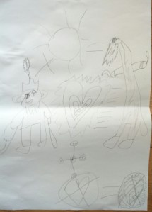 Dinosaur and pirate in love!