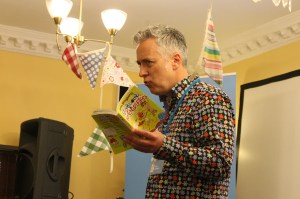 Jemima actually fell off her chair laughing. She did it on purpose, of course, but his books really ARE that funny.