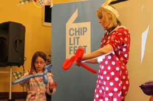 Jemima gets to try her hand at balloon modelling
