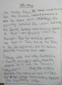 BB falls down a well. First, she is nearly rescued by bucket (but it breaks), then by a man on a rope - but he falls in too! How will they escape?! Great demonstration of rising tension!