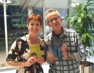 And I was UBER happy to meet the hugely talented and thoroughly nice John Hegley, who was entertaining the teachers, students and authors in the evening after the ceremony!