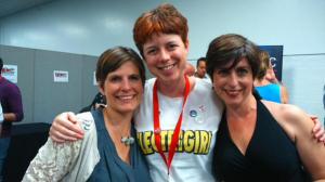 Natasha Farrant, me and Clare Furniss