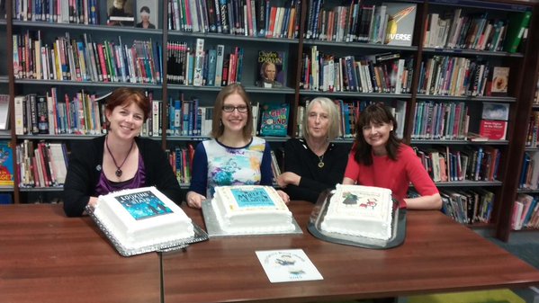 Left to right: me, Robin Stevens, Sue Heap and Teresa Heapy