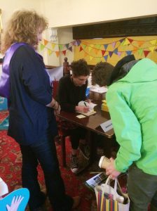 Jo signing books after the event